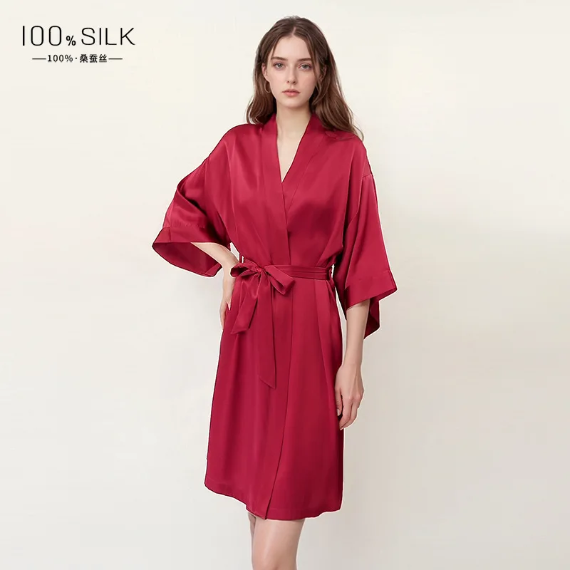 روب نسائي من حرير التوت النقي، - مراجعة Robe Silk Women وسعره