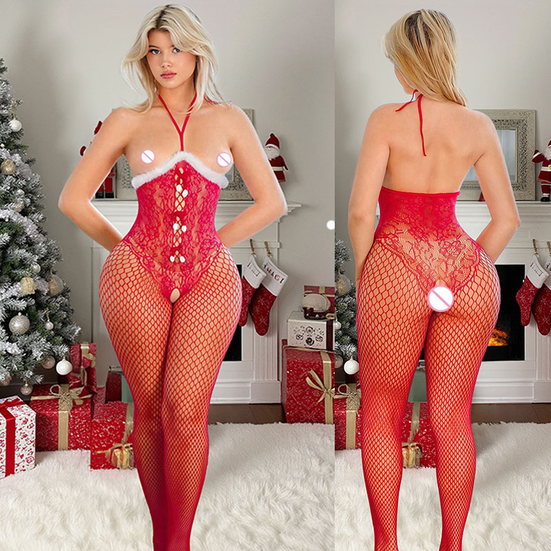 زي لعب الأدوار لعيد الميلاد لل - مراجعة Bodystocking Fishnet وسعره